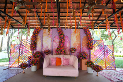 Backdrop and Lounge — Mehendi decor — St. Regis